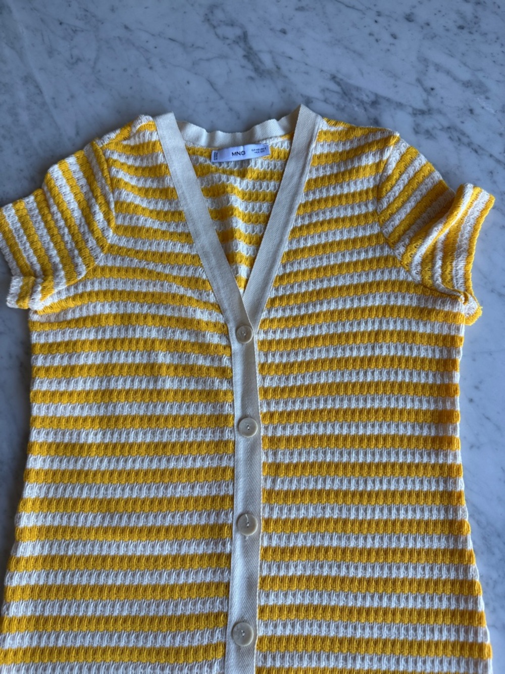 Mango Crochet Striped Midi Dress - Picture 9 of 10